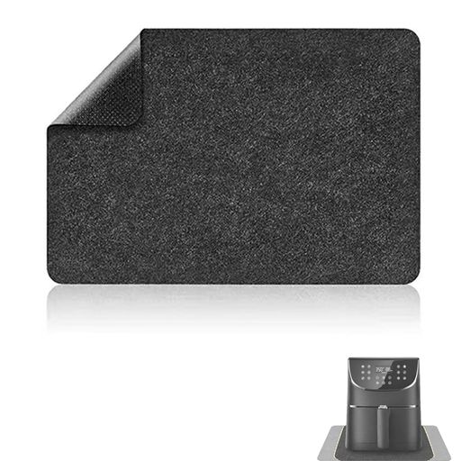 ACGCSFP レンジ上 耐熱マット オーブンシート 耐熱シート ダークグレー 44x30cm 耐熱500°C 断熱マット 滑り止め キッチン 調理台保護 エアフライヤー オーブン 電子レンジ