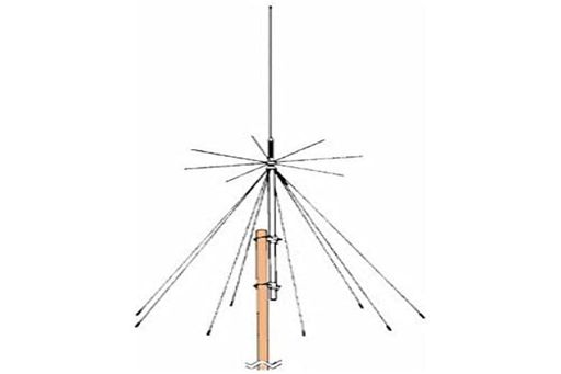 全長:1.7m●最大直径:84cm●重量:1kg 耐入力:20W FM(50MHz)、200W FM(144MHz以上)●耐風速:40m/sec.●接栓:M-J 適合マスト径(mm):φ25〜φ50 同軸ケーブル:RG58A/U 約15m、MPコネクター付 形式: 広帯域無指向性ディスコーンアンテナ●空中線型式:単一型