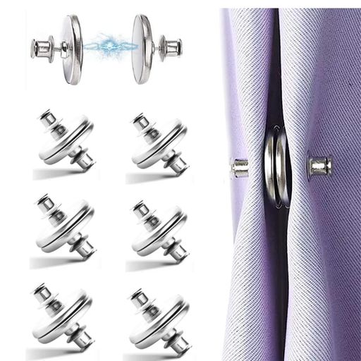 ziyueカーテン隙間防止マグネット光漏れ防止耐久性両開きカーテン用磁気バックル隙間うめる工具不要取..