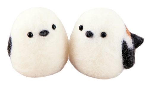 サイズ:高さ約5cm 用意するもの:【フェルティング用ニードル極細(H441-023)、フェルティング用マット(H441-015)】またはアクレーヌスターターセット(H441-047)、はさみ、目打ち、手芸用ボンド パック内容:アクレーヌ、目、レシピ 難易度:星(塗り潰し)星(白抜き)星(白抜き) イージー デザイン:須佐沙知子