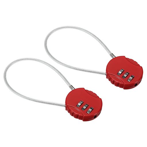 [仕様]ワイヤーサイズ:20cmx3 mm(長さx直径)。カラー:红色。ロック高さ: 4cm 。セット内容:一体型ダイヤル錠セキュリティワイヤーx2個。 [3桁ダイヤル式ロック]3桁の組み合わせは解読が難しく、盗難を防ぐセキュリティ係数が高くなります。3桁のパスワードの組み合わせで、桁のパスワードの組み合わせで、ロックが解除される可能性が低くなり、安全性が高まります。 [素材]ワイヤー:スチール。ワイヤーロープは防錆性、防水性、耐久性に優れています。長くご利用いただけます。ダイヤル式ロックは亜鉛合金で、防錆性、防水性に優れて、耐久性があり、長期間使用しても色あせしにくいです。 [一体型ダイヤル錠]ワイヤーとダイヤル錠が一体になったセキュリティーワイヤーで、素早く簡単に使用できます。バッグの盗難を防ぐことができます。 [様々な用途で]お好みに応じてパスワードを設定できるため、セキュリティが向上します。旅行、キャンプ、日常使用にできます。スーツケース、荷物、自転車、バックパック、ツールボックス、家具など、さまざまなアイテムを保護するために使用できます。