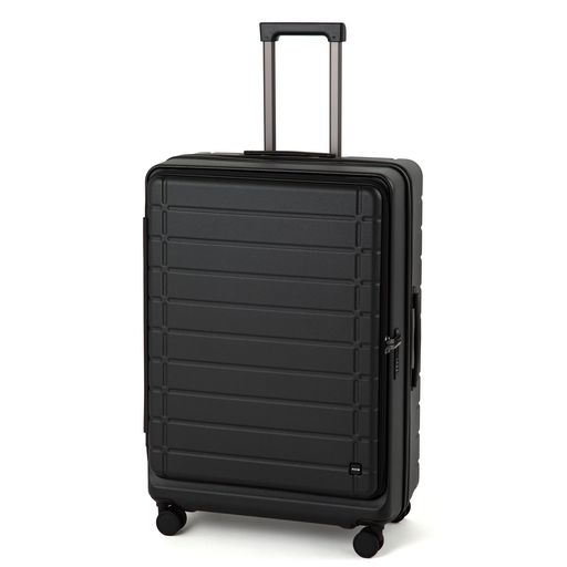 [エース] スーツケース エスカレラ 大型 大容量 Lサイズ 7-10泊 87/100L フロントオープン 容量拡張 05653 ブラック