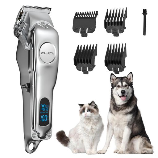 YIEASON犬用バリカンペット用バリカン犬猫バリカンプロ用全身カット電力残量一目瞭然刈り高さ調整可能..