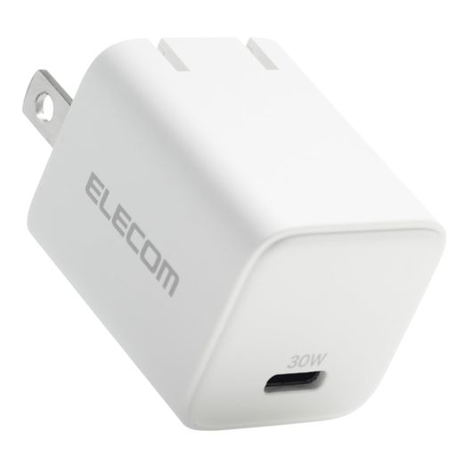 エレコム充電器TYPE-C30W小型USBPD対応GANII折りたたみ式プラグPPSホワイトEC-AC10230WH エレコム充電器TYPE-C30W小型USBPD対応GANII折りたたみ式プラグPPSホワイトEC-AC10230WH