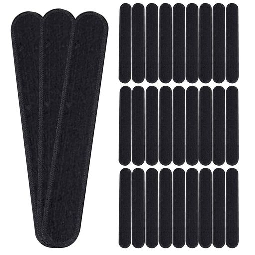 Sweat Pad - 帽子汚れ防止テープキャップ汗染み防止使い捨て無香料汗取りテープ日よけ帽子襟よごれガードテープ汚れ防止暑さ対策ポータブルブリムステッカー(ブラック30個)