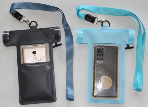 スマホ 防水ケース KHBVAYR 気密ジップシールポケット厚くなったTPU素材 釣りに適しています 雨の日 ボート スイミング 漂流 すべての携帯電話モデルに適合 青1 グレー1。