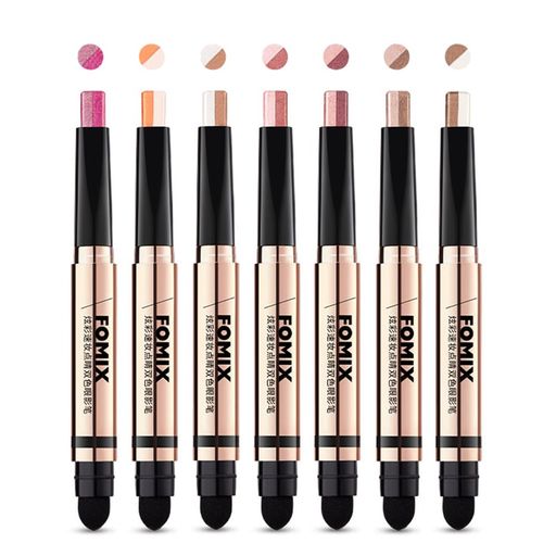 FOMIX二色アイシャドウスティックカラフルなクイックメイク輪郭を整えて明るくするダブルエンドのアイ..