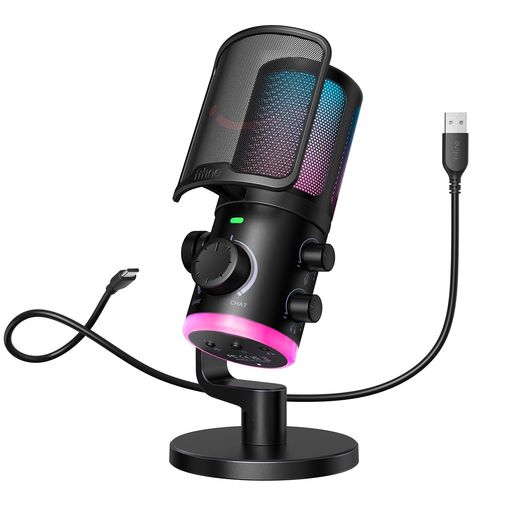 FIFINE USB ǥ󥵡ޥ /åȥ饦ƥ PC ߥ󥰥ޥ ñظ RGB Ĵ ߥ塼...