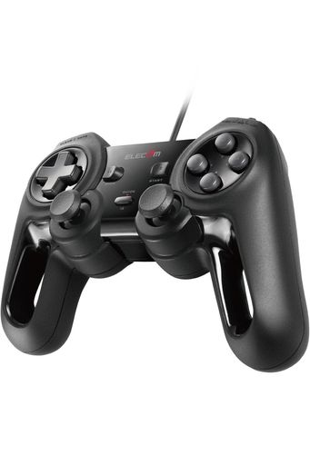 エレコムUSBゲームパッド13ボタンXinput振動連射高耐久モンスターハンターライズ:サンブレイク動作確認済ブラックJC-U4013SBK