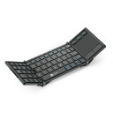iCleverキーボード折り畳みBluetoothタッチパッド搭載スタンド一体式3つデバイス同時切替可能ミニキーボードアルミワイヤレスパンタグラフ日本語JIS配列テンキー付きフルサイズ超薄型静音…