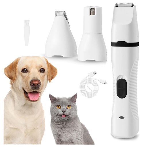 ペット用バリカン3in1多機能猫犬バリカンペット爪やすり足裏肉球耳裏顔周りお尻周り細部部分カット自宅..