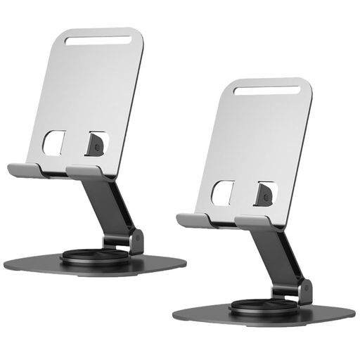 スマホスタンド携帯スタンド卓上軽量化たんそこう製‎折りたたみ高さ調節可能な伸縮式スマホスタンド金属製無段階360度回転調整スタンド折りたたみ式iPad/iPhoneシリーズ、Androidスマホ対…