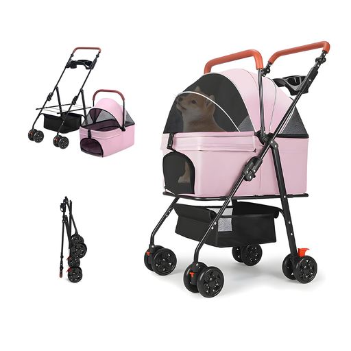 YASICA分離型ペットカート耐荷重15KG犬カート2Way軽量折りたたみ取り外し可能キャスター付き多機能大容..