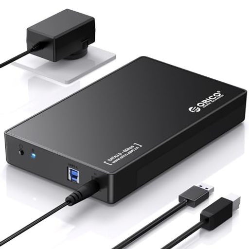 ORICO 3.5 インチ HDD ケース SATA3.0 外付けhdd ケース 2.5 / 3.5 両方対応 USB3.0 ハードディスケース UASP対応 5Gbps高速データ転送 20TBまで ツール不要 ブラック 3588US3