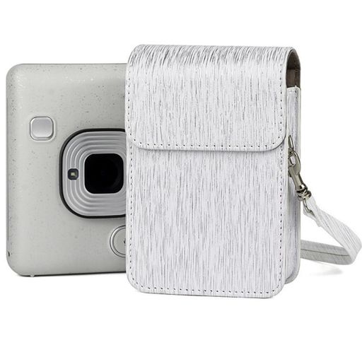 FenmaruinstaxminiLiplay用ケースPUレザーコンパクトケースバッグinstaxminiLiPlayインスタントカメラ専用ケース保護カバー(White)