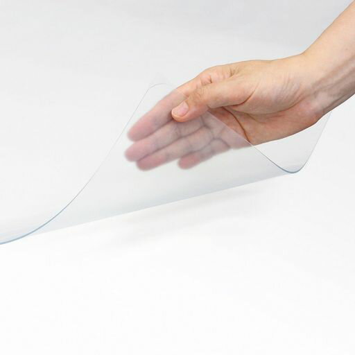 プラスデスクマットフッ素ラミネートマウス対応ホワイトボード光沢汚れにくいお手入れ簡単インクが移りにくい1.2mm厚薄手1390x690mm透明DM-147FRS41-167