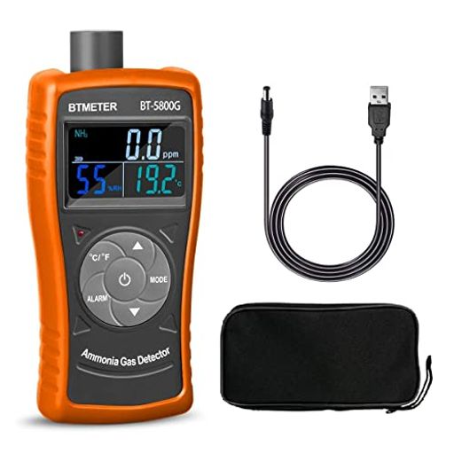 Rakuten - BTMETERBT-5800Gアンモニアガス検出器センサー、温度湿度テスターを備えた0〜100ppmNH3モニターゲージのテスト測定農場農業肥育場に適しています-日本語マニュアル