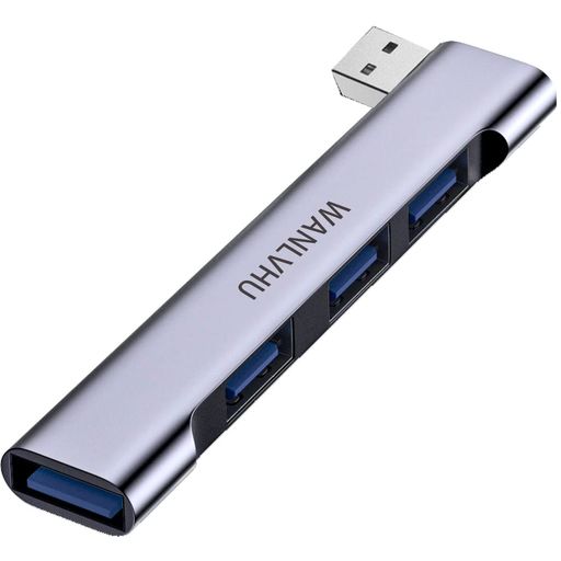 ノートパソコン4ポート用USBハブポータブルUSB3.0ハブUSBスプリッターUSBマルチポートアダプターエクスパンダーMacBookAir/Pro、ノートパソコン、PC、キーボード、フラッシュドライブ、モバイ…