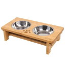 良木工房(YOSHIKI)愛犬・愛猫の食生活を快適に~竹製ペット用食器台犬餌台犬用猫用食器台犬猫えさ入れごはん皿水入れフードボウルスタンドセット(S)SDGS脱...