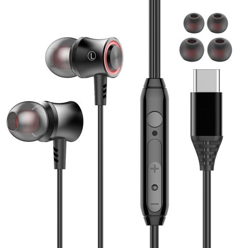 USBタイプcイヤホン有線【2025新設計】Type-Cイヤホン有線TypeCカナル型マイク付き通話可能HIFI音質音量調節騒音低減ステレオイヤフォンヘッドホンインターフェース使用iPhone