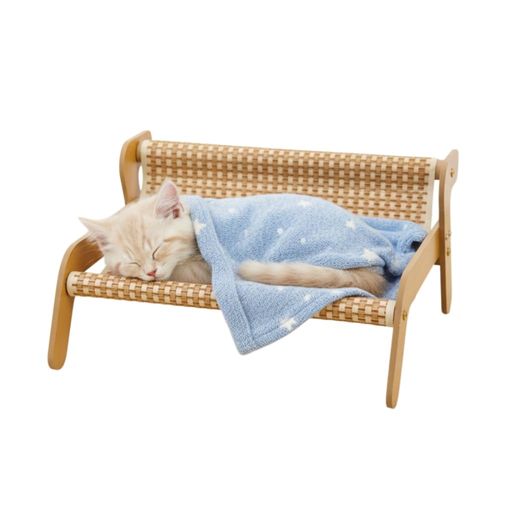 GIIPET猫つめとぎベッド【床の冷えから守る木製フレーム】爪とぎソファ型爪研ぎオールシーズン対応運動..