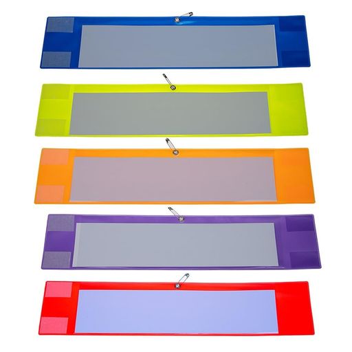5枚セット腕章スタッフ差し込みマジックテープ安全ピン付き自治会学校撮影町内会イベント用5色展開
