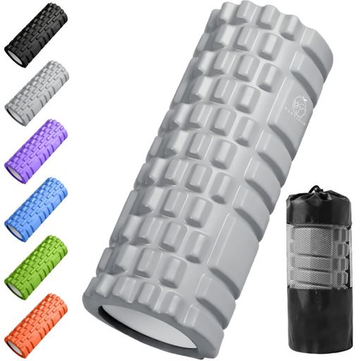 Whalemonフォームローラー筋膜リリース筋膜ローラーローラー3種類凸凹設計防水EVA素材+PP中芯収納袋付..