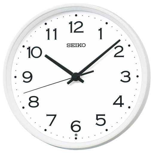 セイコークロック(SeikoClock)掛け時計電波アナログ金属枠白直径270x48mmKX268W(3.0)
