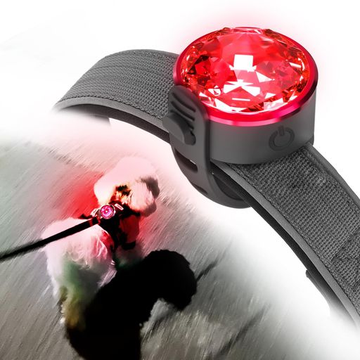 [UMIONE] 犬 散歩 ライト 防水ルビーLED ダイヤモンド反射 20時間点灯 充電式 多機...