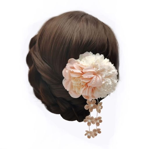 YiyiLai 髪飾り 成人式 振袖 ヘアクリップ つまみ細工 花 七五三 袴 着物 小物 和...