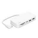 BelkiniMac専用USB-Cハブ6-in-1背面マウント付きマルチポートUSB-C3.2USB-A3.21GbpsイーサネットポートmicroSD&SDカードスロットINC011btWH