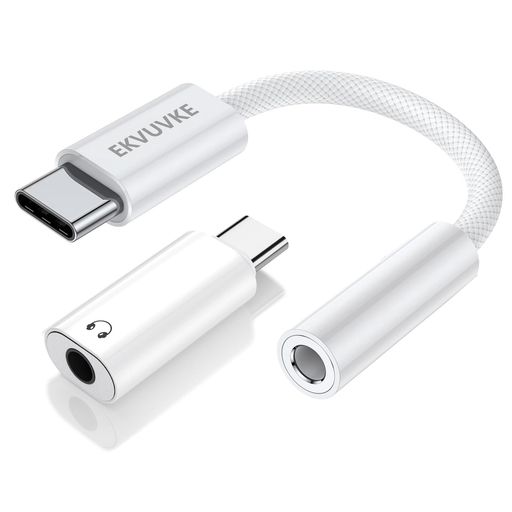 Rakuten - USB-Cイヤホンジャック変換2個セットイヤホンジャック変換タイプc3.5mm対応3極4極イヤホン変換アダプター音量調節/通話/音楽DAC搭載/Hi-Fi音質16bit/48KHzforiPhone1716