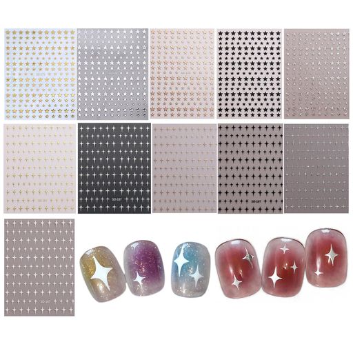 【エコフレンドリー素材】安全で無害な素材製顔シールを使用。皮膚への影響を気にせず、安心してデコレーションを楽しめます。 【多彩なネイルシール】星のかけら、五角星が揃った、黒、白、金、銀、ローズゴールド、カラフルのカラフルな11枚セット。異なる角度から美しい輝きを放ち、エレガントな視覚効果を演出します。 【使いやすさを追求】粘着剤を使用せず、自己粘着性を持ち、はがしやすく、貼りやすい設計。無害で滑らかな触感、爪に優しく、剥がしやすいので、デザインの手間を削減し、クリエイティブな時間を最大限に享受できます。 【DIY愛好者必須】アクリル素材を採用し、長持ちする美しい仕上がりになります。DIYの可能性を広げ、個性を最大限に引き立てます。 【万能なデコレーションアイテム】ネイル、携帯電話、アクセサリーといった多様なアイテムに使用可能、多様な選択肢を提供します。自分だけのオリジナルなデザインを楽しむことができます、フェスティバルやパーティーで、一緒にキラキラと輝きましょう。
