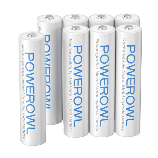POWEROWL単4形充電式ニッケル水素電池8個セット大容量自然放電抑制環境保護電池収納(1000MAH、約1200回循環使用可能)
