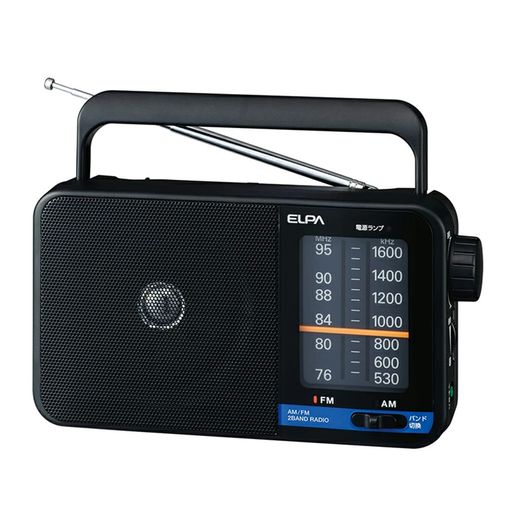 エルパ(ELPA)AM/FMポータブルラジオ大音量で聴ける大型9cmスピーカーER-H100(2.0)