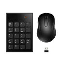 テンキー マウス ワイヤレス セット、USB受信機能付き 2.4G MINI USB 数字キーボードとマウスセットはラップトップ、デスクトップPC、ノートブックに対応可能です。ただ一つのUSBポートを使って、数字入力キーボードもマウスもに接続できます(2)