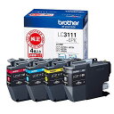 ブラザー工業【brother純正】インクカートリッジ4色パックLC3111-4PK対応型番:DCP-J987N、DCP-J982N、DCP-J587N、DCP-J582N、MFC-J738DN他黒、シアン、マゼンタ、イエロー