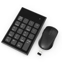 ワイヤレステンキーマウスセット2.4Ghz無線テンキーと800|1200|1600DPI調整無線マウスセットただ一つのUSBレシーバー付きナンバーパッド小型数字...