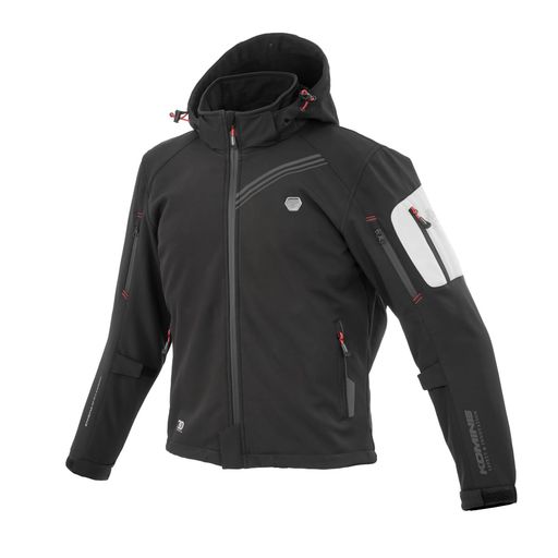 [KOMINE]2025モデルJK-5795エニグマG2ソフトシェルパーカバイク用秋冬向け防風・保温CE規格レベル23Dパ..