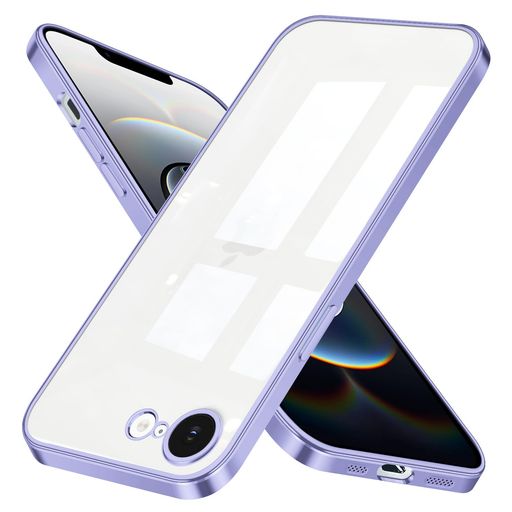 Rakuten - ZabarsiiiPhone17e/16e用ケースクリア【カメラレンズ保護付き】アイフォン16eカバーiphone16eスマホケース透明スリムメッキ加工TPUバンパー薄型耐衝撃黄変防止ストラップホール付き