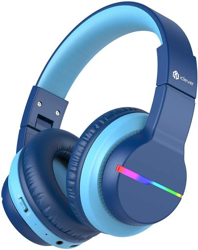 ICLEVER子供用ヘッドフォンBLUETOOTHヘッドフォンワイヤレスキッズヘッドフォン音量制限付き(74/85DBA)55Hプレイタイムマイク付き学校/タブレット/PC用(ブルー) ICLEVER子供用ヘッドフォンBLUETOOTHヘッドフォンワイヤレスキッズヘッドフォン音量制限付き(74/85DBA)55Hプレイタイムマイク付き学校/タブレット/PC用(ブルー)