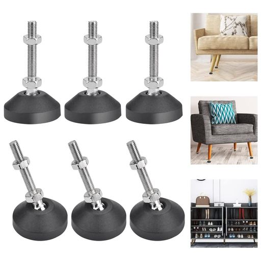 WETARENDA家具足固定脚6個入り家具保護レベリングフット家具用固定脚継ぎ足固定脚家具アジャスター足ア..