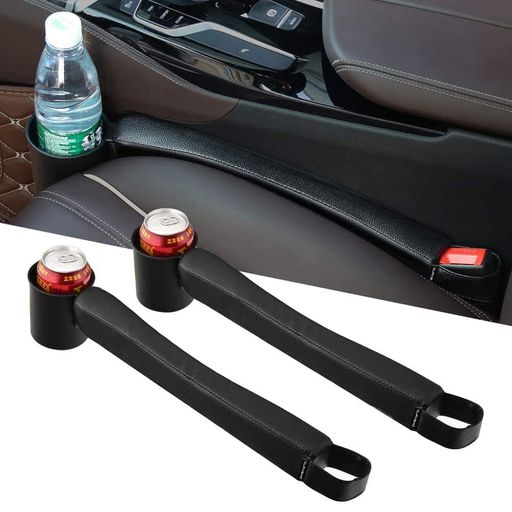 乐天商城 - DURASIKO ポリウレタン 車用隙間クッション センターコンソール隙間埋め シートパッド シートサイドクッション スペーサー ドリンクホルダー付き 便利グッズ 運転席 助手席 落下防止 幅広…