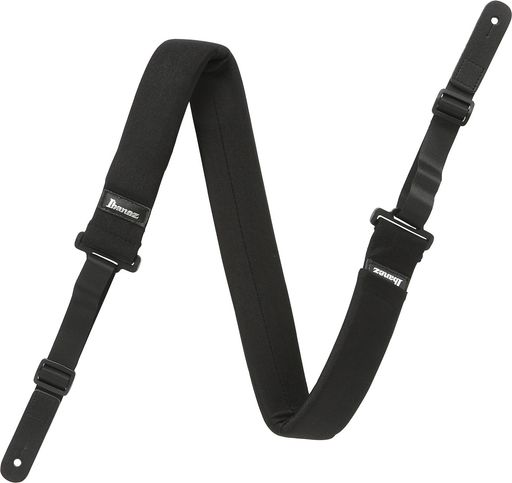 Ibanez(アイバニーズ)ソフトな掛け心地が特徴のPOWERPADパワーパッドストラップ(ブラック)GSF50-BK