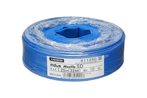 内径:32mm 長さ:10m 許容圧力(23度時):0.7MPa 使用温度範囲:0~35度 材質:PVC製