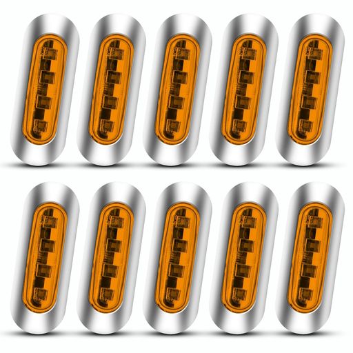 サイドマーカー、テールランプ、ターンシグナル 【超高輝度LEDで夜間の安全性を大幅向上】: 4つの高輝度LEDチップを搭載したサイドマーカーは、暗闇でも鮮明に視認可能。 【多機能設計で様々な用途に対応】: このLEDマーカーランプはサイドマーカー、テールランプ、ターンシグナルなど多目的に使用可能。12v/24v両対応で汎用性が高い。 【耐久性に優れた防水設計】: 高品質ABS+素材を使用した防水トラックサイドマーカーは、過酷な環境下でも長期間使用可能。アンバー色が視認性をさらに向上。 【幅広い車両に適合】: 軽トラ マーカーランプから大型トラックまで、様々な車種に適合。キャンピングカーや船舶にも使用できる汎用性。 【コストパフォーマンスに優れた10個セット】: マーカーランプ 12v/24v用を10個セットで提供。複数台所有や予備としても最適な数量です。