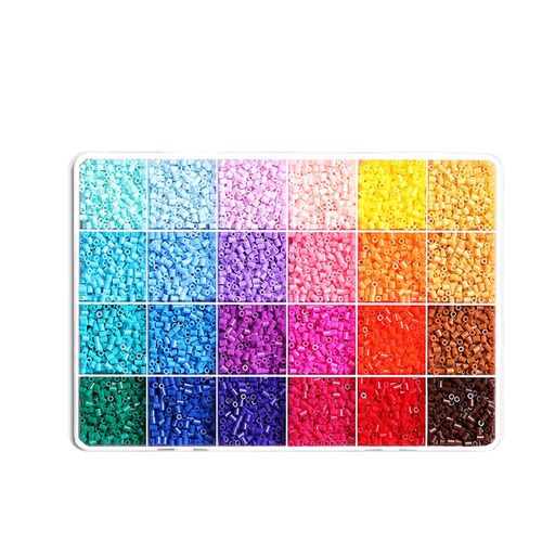 Rakuten - ALLVDアイロンビーズ24色セット2.6mm約8000粒パーラービーズDIY手芸作成キット補充付きビーズアイロンシート
