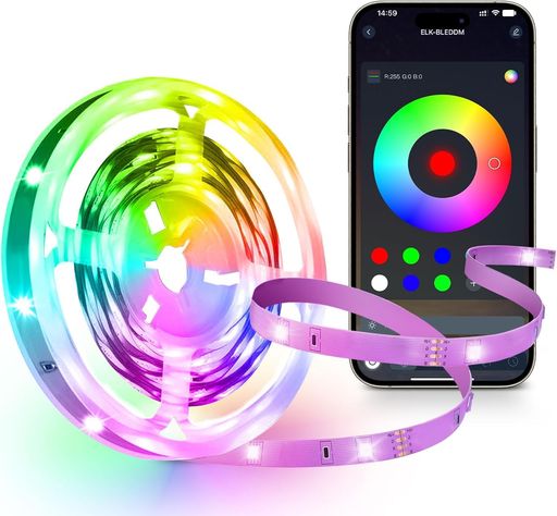 IYGLKDLEDテープライト5MUSB式5VRGB音楽LEDテープアプリ制御ledstriplightフルカラーledlight室内用テ..