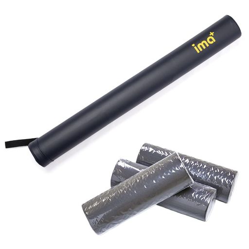 アイメディア背筋ストレッチ用ポールフォームローラーロングソフト90cm3分割ヨガポールストレッチエク..