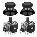 IesooyforGuliKitAnti-DriftTMR電磁スティック換修理キットP5Dual-sense、Xboxシリーズ、P4Dual-shock、SwitchProコントローラー用-ブラック(SwitchPro用)